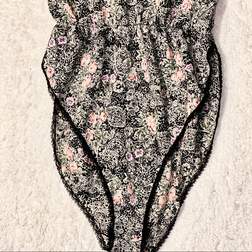Free People Flowery Bodysuit with Lace Detail - Picture 3 of 6